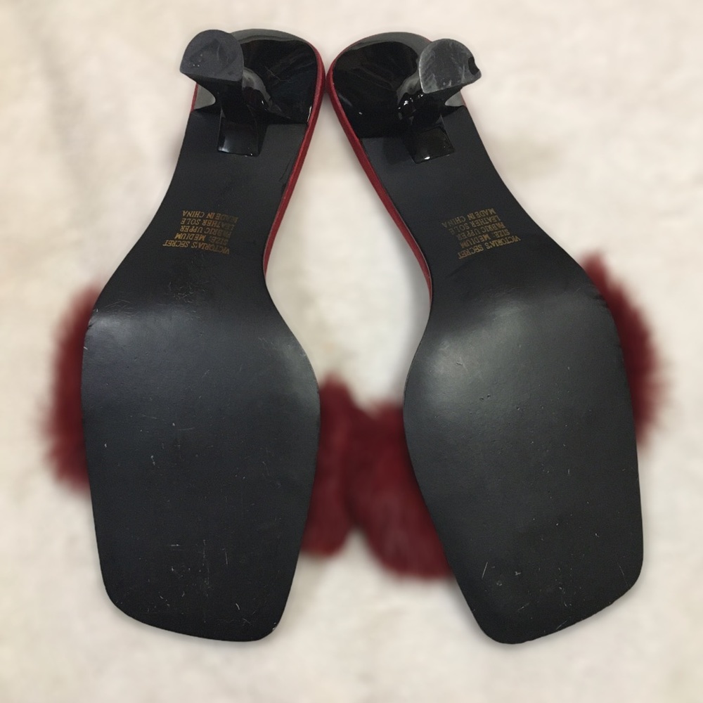 Victoria Secret Vintage Faux Fur Kitten Heels 8 - Picture 7 of 11